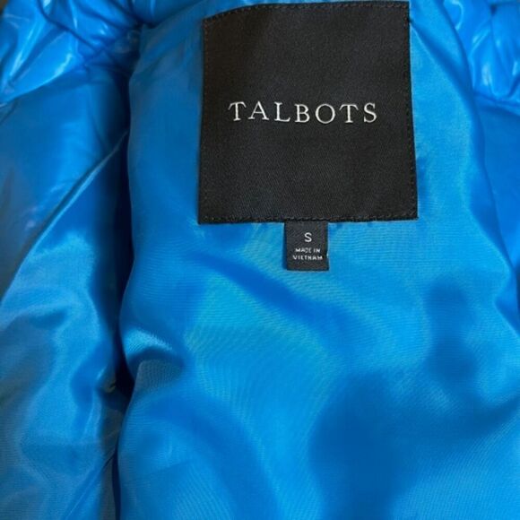 Talbots Diamond Quilted Vest with Stretch Side Panel Bright Blue Size Small - Picture 6 of 9
